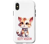 Carcasa para iPhone X/XS Lindo Gato de Dibujos Animados con Collar ilustración