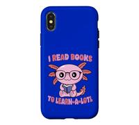 Carcasa para iPhone X/XS Lindo Libro de Lectura de Criatura Marina Learn-A-Lotl Pun Reader