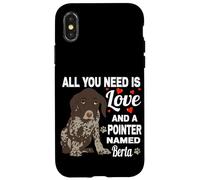 Carcasa para iPhone X/XS Lindo Puntero Llamado Berta para alemán Puntero de Pelo Corto