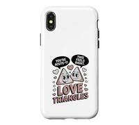 Carcasa para iPhone X/XS Lindos triángulos de Amor matemáticas Eres Agudo Y