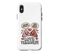 Carcasa para iPhone X/XS Lindos triángulos de Amor matemáticas Eres Agudo Y