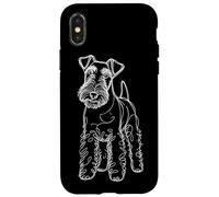 Carcasa para iPhone X/XS Line Art Wire Fox Terrier Wire Hair Fox