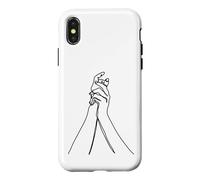 Carcasa para iPhone X/XS Línea Continua: Manos en armonía