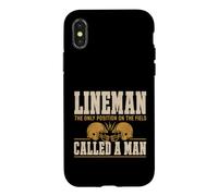 Carcasa para iPhone X/XS Lineman The Only Position Called A Man Football Player
