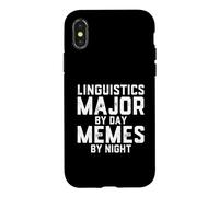 Carcasa para iPhone X/XS Lingüística Mayor De Día Memes por Noche Ciencia del Lenguaje