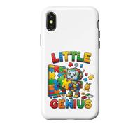 Carcasa para iPhone X/XS Little Genius Robot Puzzle Builder, diseño Infantil