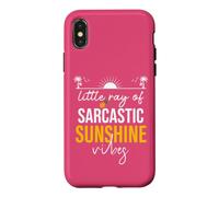 Carcasa para iPhone X/XS Little Ray of Sarcastic Sunshine Hello Summer Vibes Beach