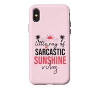 Carcasa para iPhone X/XS Little Ray of Sarcastic Sunshine Hello Summer Vibes Vacation