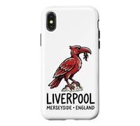 Carcasa para iPhone X/XS Liverpool Merseyside England Zine-Ink Hígado Bird