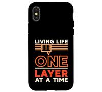 Carcasa para iPhone X/XS Living Life One Layer At a Time Propietario de Impresora 3D de impresión 3D