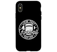 Carcasa para iPhone X/XS Living That Football Dad Life Sports Dad Retro Día del Padre