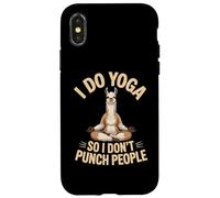 Carcasa para iPhone X/XS Llama Wild Lama Glama Animal Yoga Relax South America