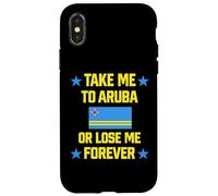 Carcasa para iPhone X/XS Llévame a Aruba o Piérdame para Siempre | Crucero con Bandera del Caribe