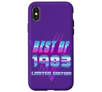 Carcasa para iPhone X/XS Lo Mejor de 1983 Bday Party Celebration Vintage 80's Art Design