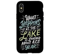 Carcasa para iPhone X/XS Lo Que Sucede en el Lago se ríe Todo el año Lake Bum