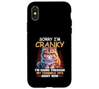 Carcasa para iPhone X/XS Lo Siento, Estoy de Mal Humor, Estoy pasando por mis terribles Setenta