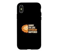 Carcasa para iPhone X/XS Lo Siento, llego Tarde a la Frybread pasó para los Amantes del Pan Frito Indio