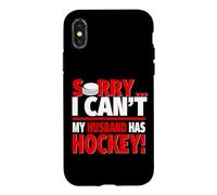 Carcasa para iPhone X/XS Lo Siento, mi Esposo Tiene Hockey - Esposa