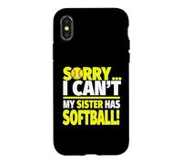 Carcasa para iPhone X/XS Lo Siento, mi Hermana Tiene softbol - Hermano Divertido de softbol