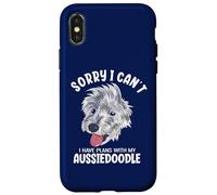 Carcasa para iPhone X/XS Lo Siento, no Puedo Tener Planes con mi Aussiedoodle