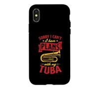 Carcasa para iPhone X/XS Lo Siento, no Puedo Tener Planes con mi Tuba