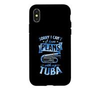 Carcasa para iPhone X/XS Lo Siento, no Puedo Tener Planes con mi Tuba