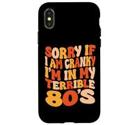 Carcasa para iPhone X/XS Lo Siento si Estoy de Mal Humor, Estoy en mis terribles 80 - Groovy Retro