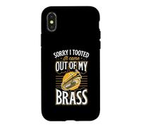 Carcasa para iPhone X/XS Lo Siento, tooted salió de mi Juego de Palabras de latón Tuba