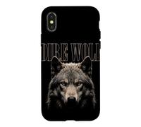 Carcasa para iPhone X/XS Lobo Dire Cara Luz De Luna Bosque Fauna Silvestre Naturaleza