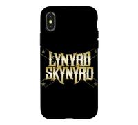 Carcasa para iPhone X/XS Logotipo de Lynyrd Skynyrd, Campesino sureño, Vintage, Rock de los 70, Dorado