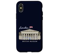 Carcasa para iPhone X/XS Londres, Museo Británico, Dibujo a Mano, Inglaterra