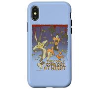 Carcasa para iPhone X/XS Looney Tunes Bugs and Daffy The Only Come At Night