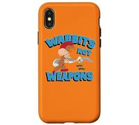 Carcasa para iPhone X/XS Looney Tunes Elmer and Bugs Wabbits Not Weapons