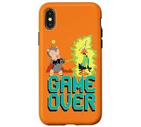 Carcasa para iPhone X/XS Looney Tunes Porky and Daffy Game Over