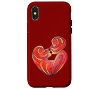 Carcasa para iPhone X/XS Los Amantes se besan y Sus cuerpos Forman un corazón de Amor