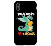 Carcasa para iPhone X/XS Los Dragones aman los Tacos