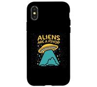 Carcasa para iPhone X/XS Los Extraterrestres Son un Psyop Divertido OVNI Desinformación Engaño Alien Meme