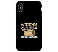 Carcasa para iPhone X/XS Los Fines de Semana Son para Shawarma y Malas Decisiones Amantes de Shawarma