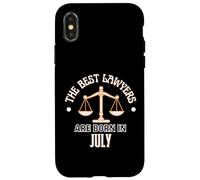 Carcasa para iPhone X/XS Los Mejores Abogados Nacen en Julio Regalo de cumpleaños