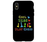 Carcasa para iPhone X/XS Los niños geniales juegan al ajedrez para jóvenes Jaque Mate Jugadores de ajedre