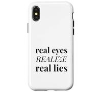 Carcasa para iPhone X/XS Los Ojos Reales se Dan Cuenta de mentiras Reales (Declaración de Humedad)