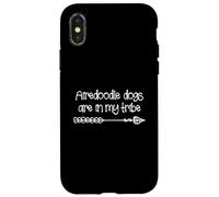 Carcasa para iPhone X/XS Los Perros Airedoodle están en mi Tribu para los fanáticos de Las Mascotas