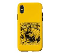 Carcasa para iPhone X/XS Los Pollos me Hacen Sentir Menos Asesinato Terapia de gallinero