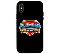 Carcasa para iPhone X/XS Los Verdaderos héroes del Fontanero Usan Cinturones de Herramientas con Cita Divertida Diciendo Broma