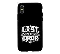 Carcasa para iPhone X/XS Lost In The Drop Techno Rave Festival Energía Oscura