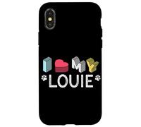 Carcasa para iPhone X/XS Louie Nombre de Perro Personalizado Louie Pet Lover
