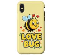 Carcasa para iPhone X/XS Love Bug Cute Kawaii Valentines Bee con Corazones
