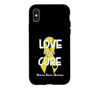 Carcasa para iPhone X/XS Love Cure Hope Yellow Ribbon Sarcoma Cancer Awareness