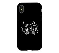 Carcasa para iPhone X/XS Love Deep Live Sentadilla Profunda Entrenamiento Profundo Fitness