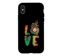 Carcasa para iPhone X/XS Love Jack Russell Terrier Dog Sunflower Tie Dye Leoparad